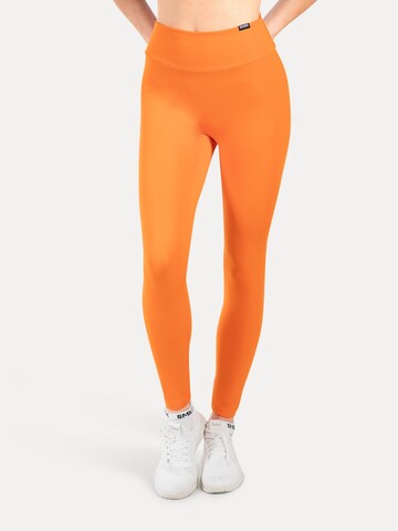 Smilodox Slimfit Leggings in Oranje: voorkant