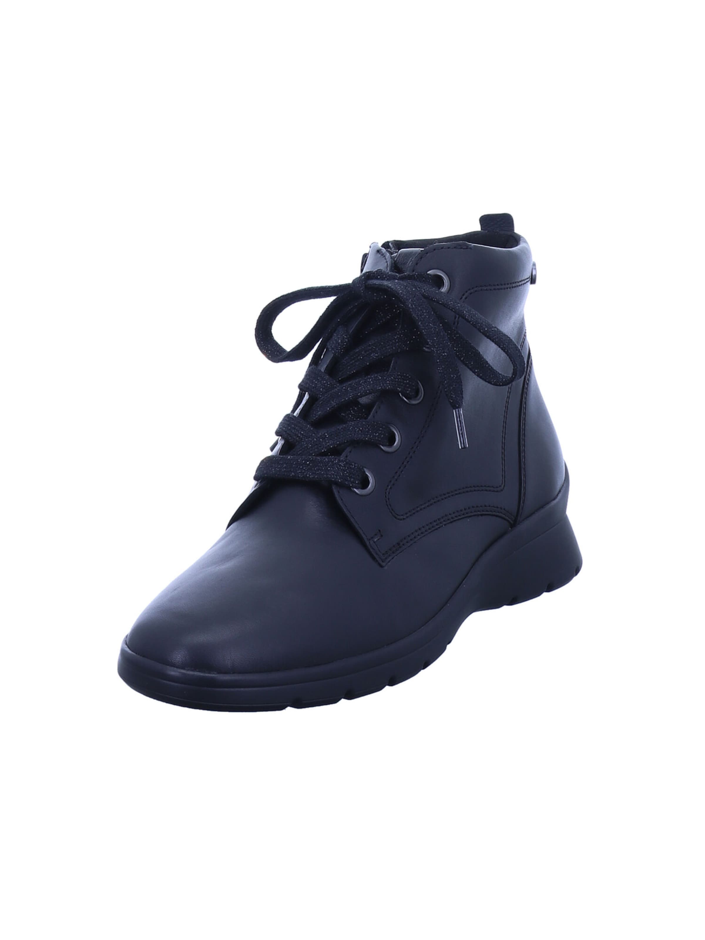 Ganter Lace-Up Boots 'Fara' in Black: front