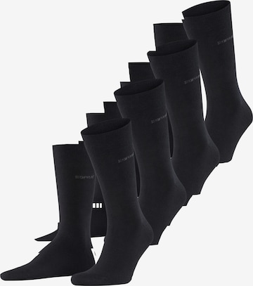 ESPRIT Socks 'Solid 4-Pack' in Black: front