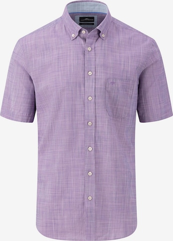 FYNCH-HATTON Button Up Shirt in Purple: front