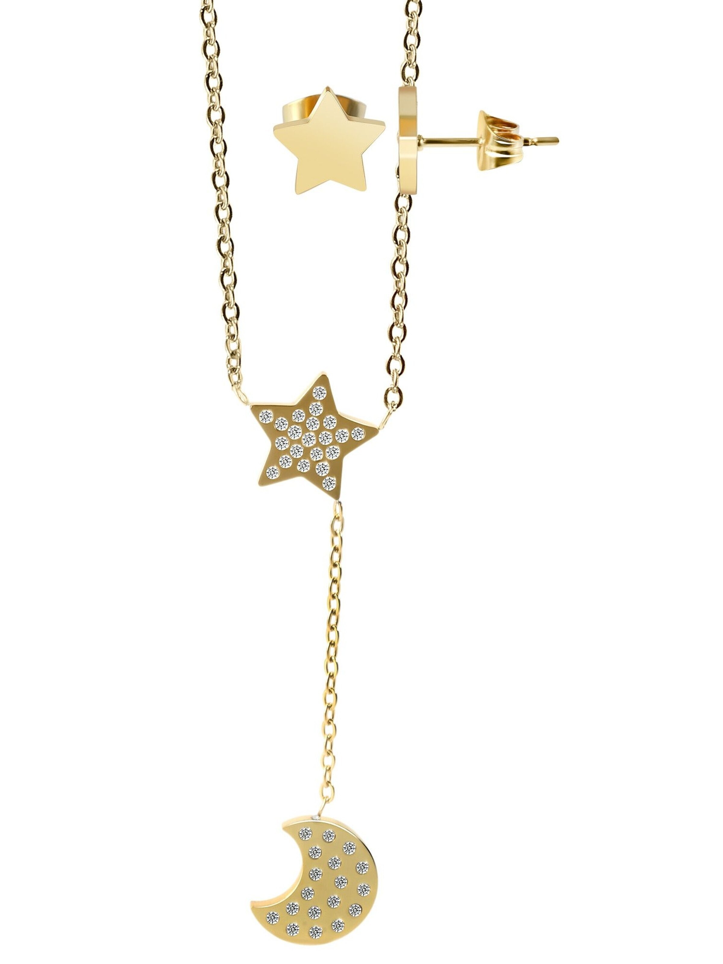Akzent Jewelry Set 'Edelstahl silber' in Gold