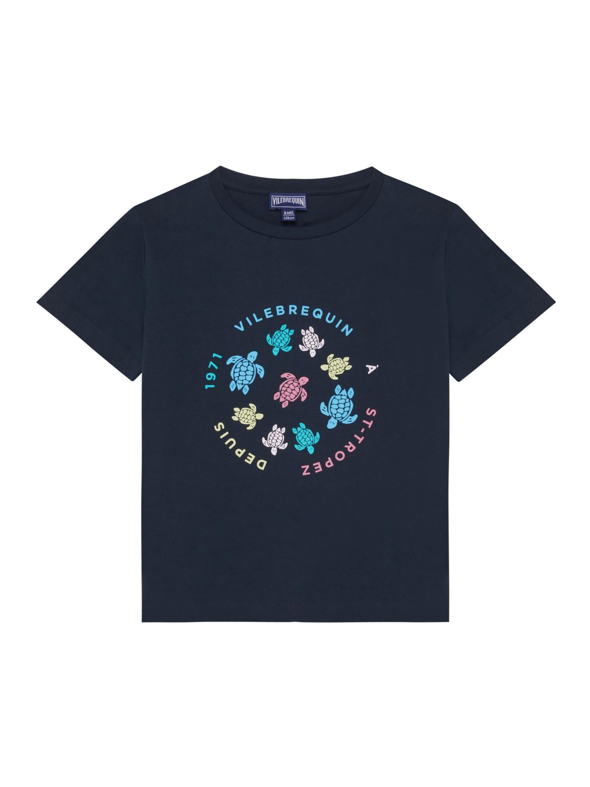 T-Shirt Vilebrequin en bleu : devant