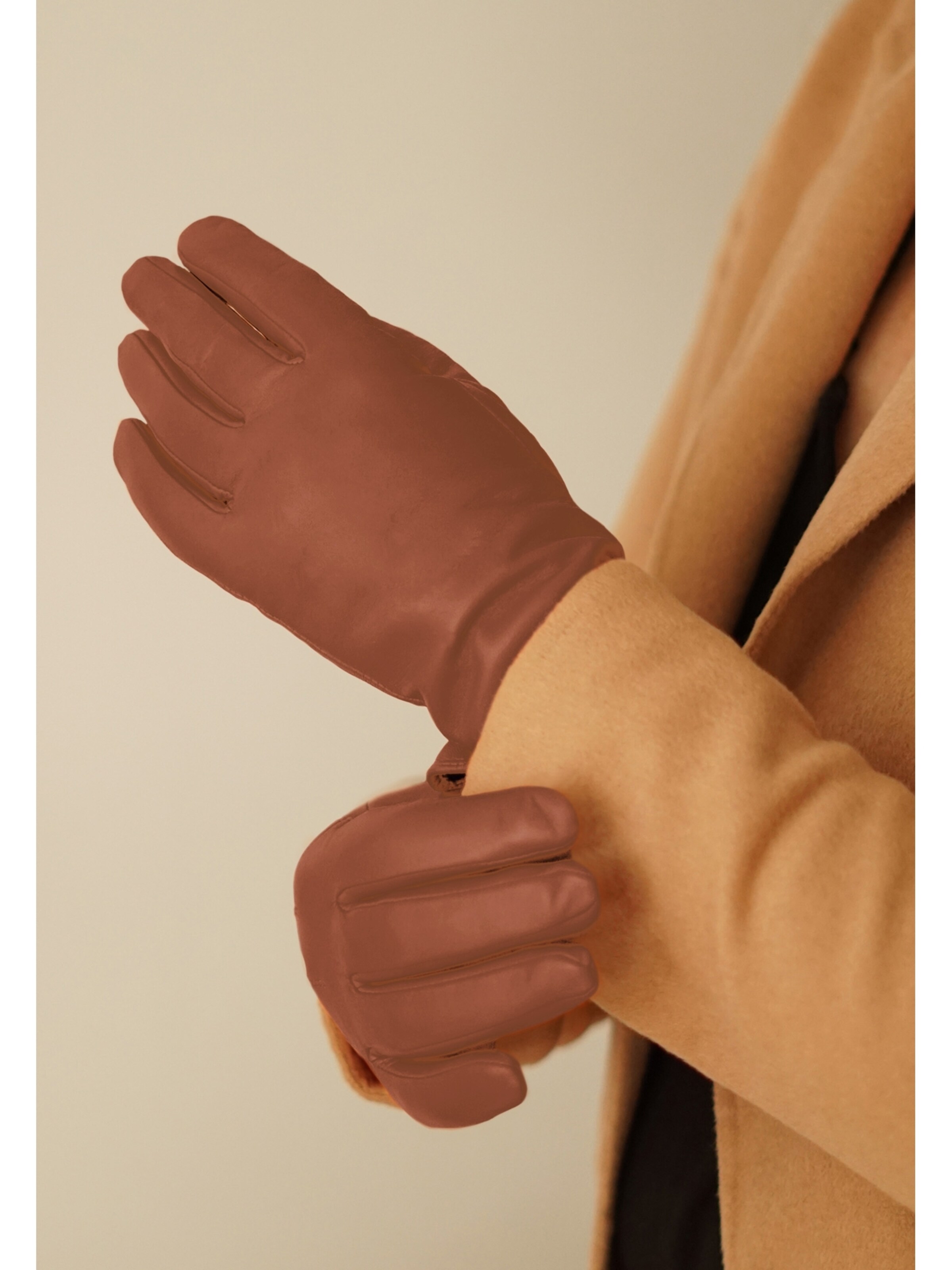 KESSLER Full Finger Gloves in Brown
