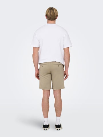 Only & Sons Regular Shorts 'Mark' in Beige