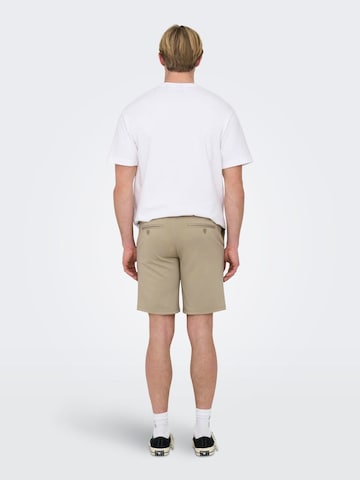 Regular Pantalon chino 'Mark' Only & Sons en beige