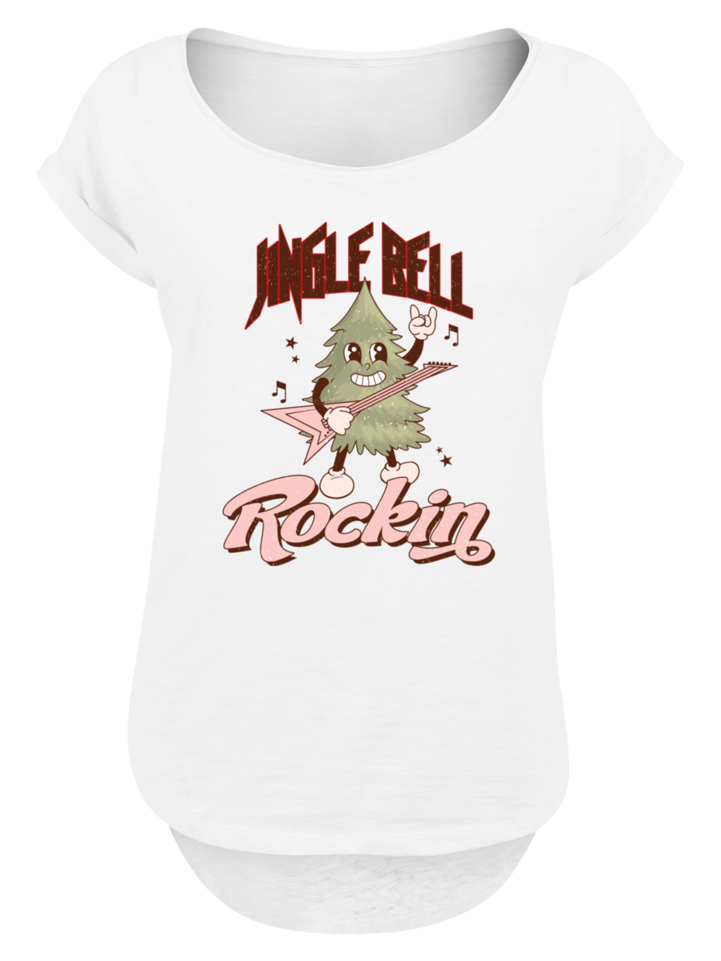 F4NT4STIC Shirt 'Christmas Tree' in Weiß: Vorderseite