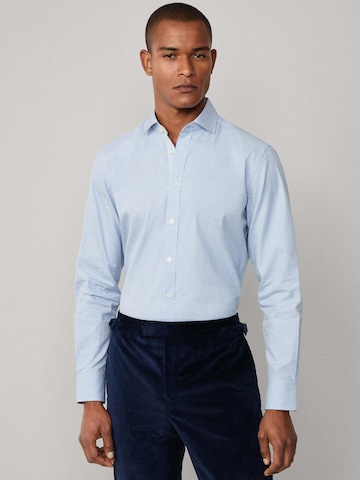 Coupe regular Chemise Hackett London en bleu : devant