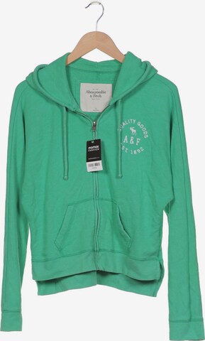 Abercrombie & Fitch Sweatshirt & Zip-Up Hoodie in XS in Green: front