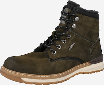 MUSTANG Lace-Up Boots in Green: front