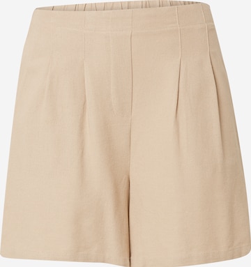 VERO MODA Pleat-Front Pants 'JESMILO' in Beige: front