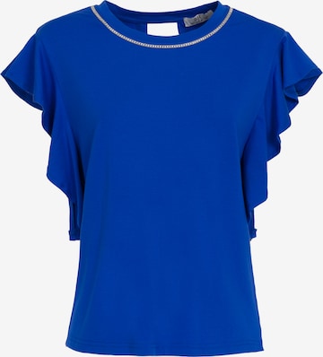 Influencer Top in Blauw: voorkant