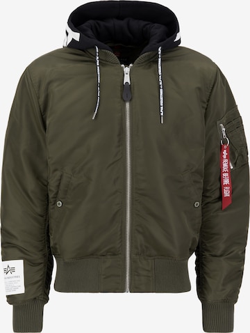 Veste mi-saison ALPHA INDUSTRIES en vert : devant