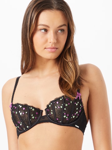 Boux Avenue Balconette Bra 'CAMILE' in Black: front