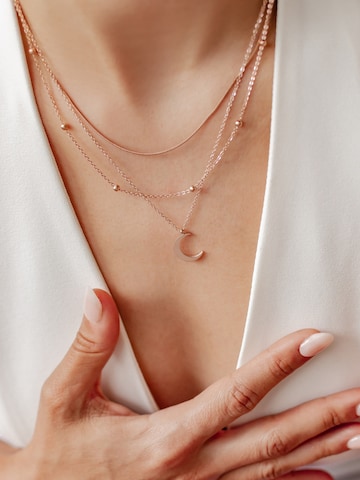 Hey Happiness Ketting 'Mond Set' in Goud: voorkant