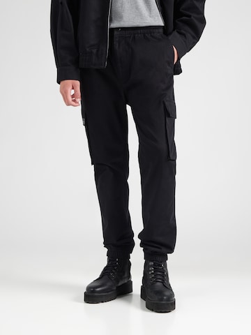 Calvin Klein Jeans Конический (Tapered) Брюки-карго в Черный: спереди