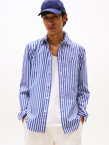 TOMMY HILFIGER Regular fit Button Up Shirt 'FLEX' in Blue: front
