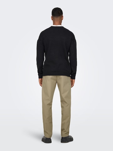 Only & Sons Regular Chino Pants 'Edge' in Beige