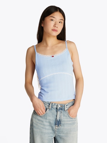 Tommy Jeans - Top en azul: frente