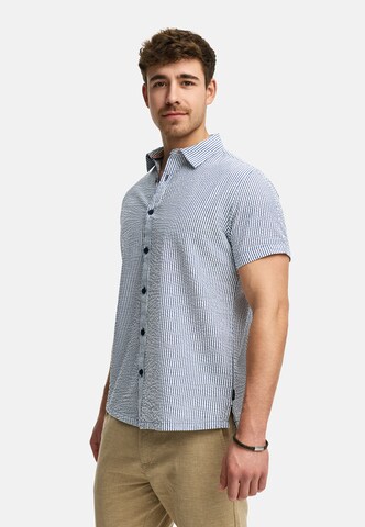 INDICODE JEANS Regular fit Button Up Shirt 'Maribo' in Blue