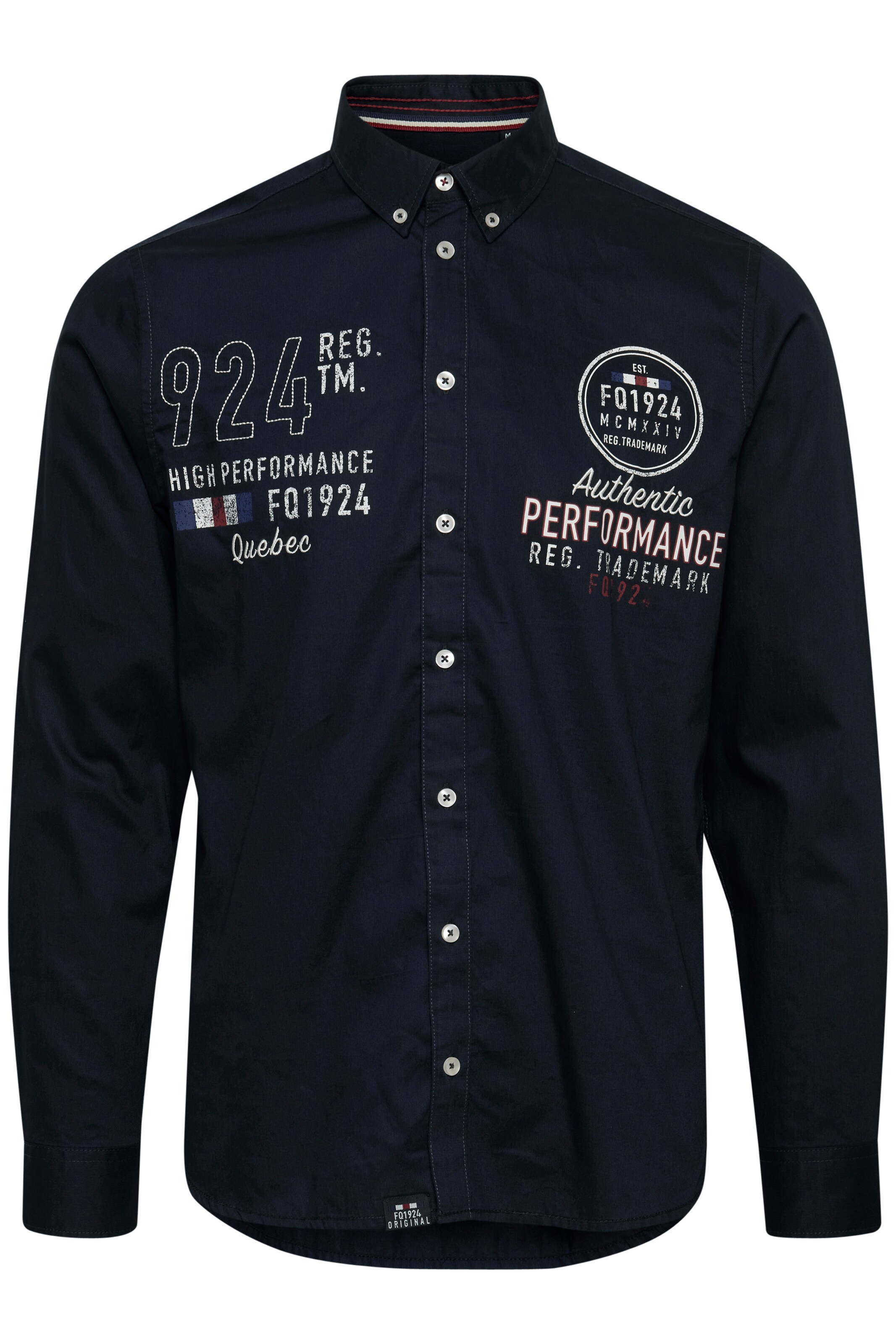 FQ1924 Overhemd in Blauw: voorkant