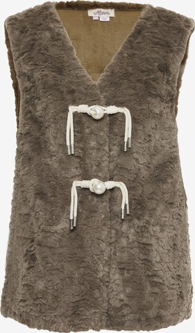 aleva Knitted Vest in Brown: front