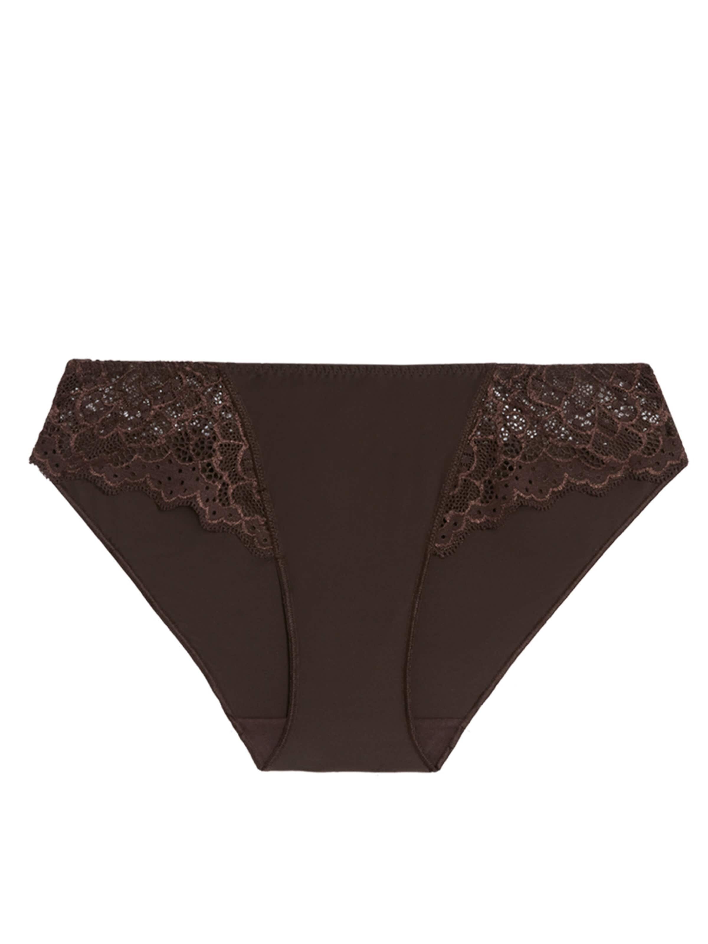 Simone Perele Slip 'Caresse'‌‌‌‌‌ in Braun: Vorderseite