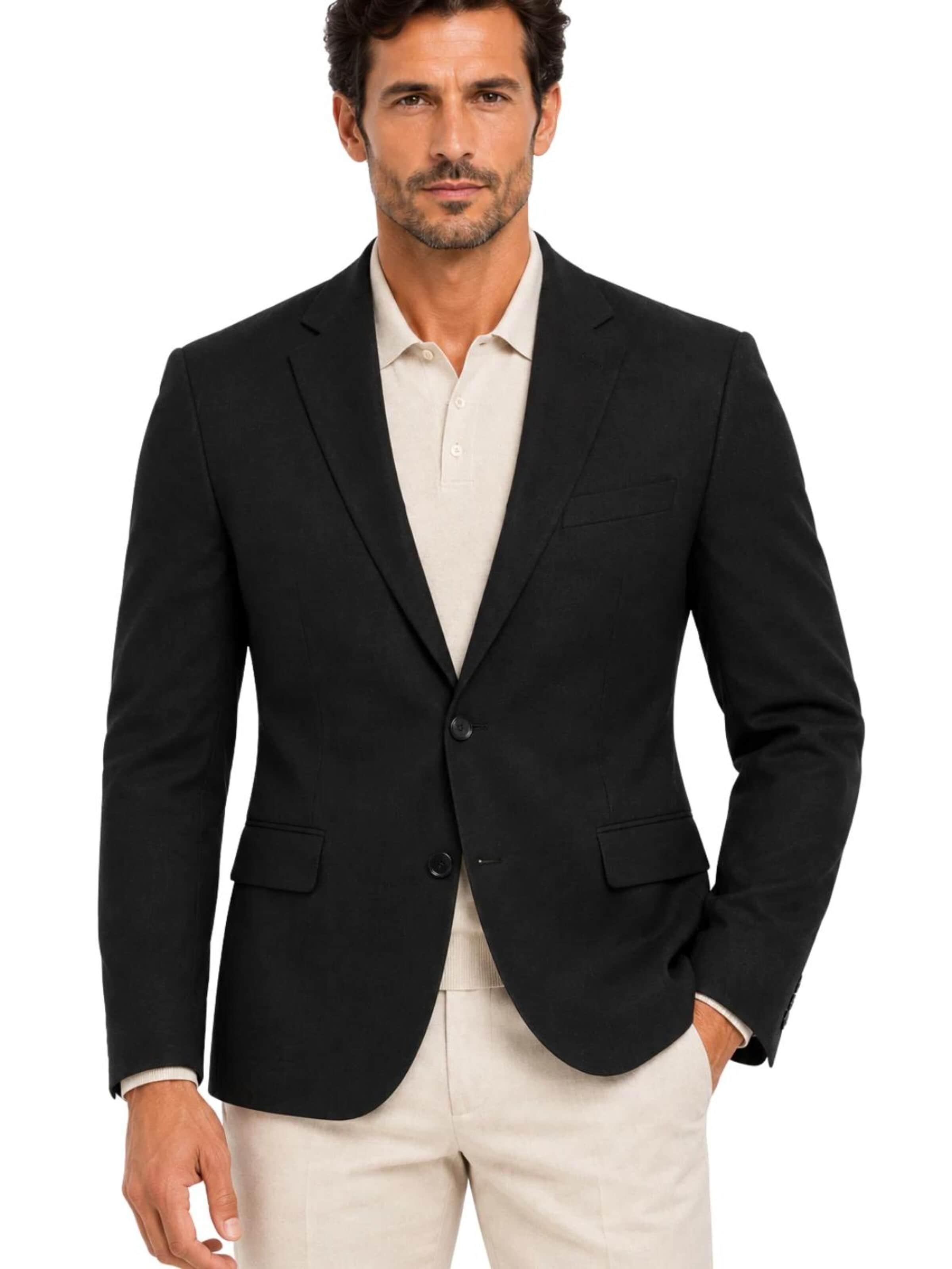 Guild Super Slim Fit Business Blazer 'Extra Slim fit Business Blazer' in Black: front