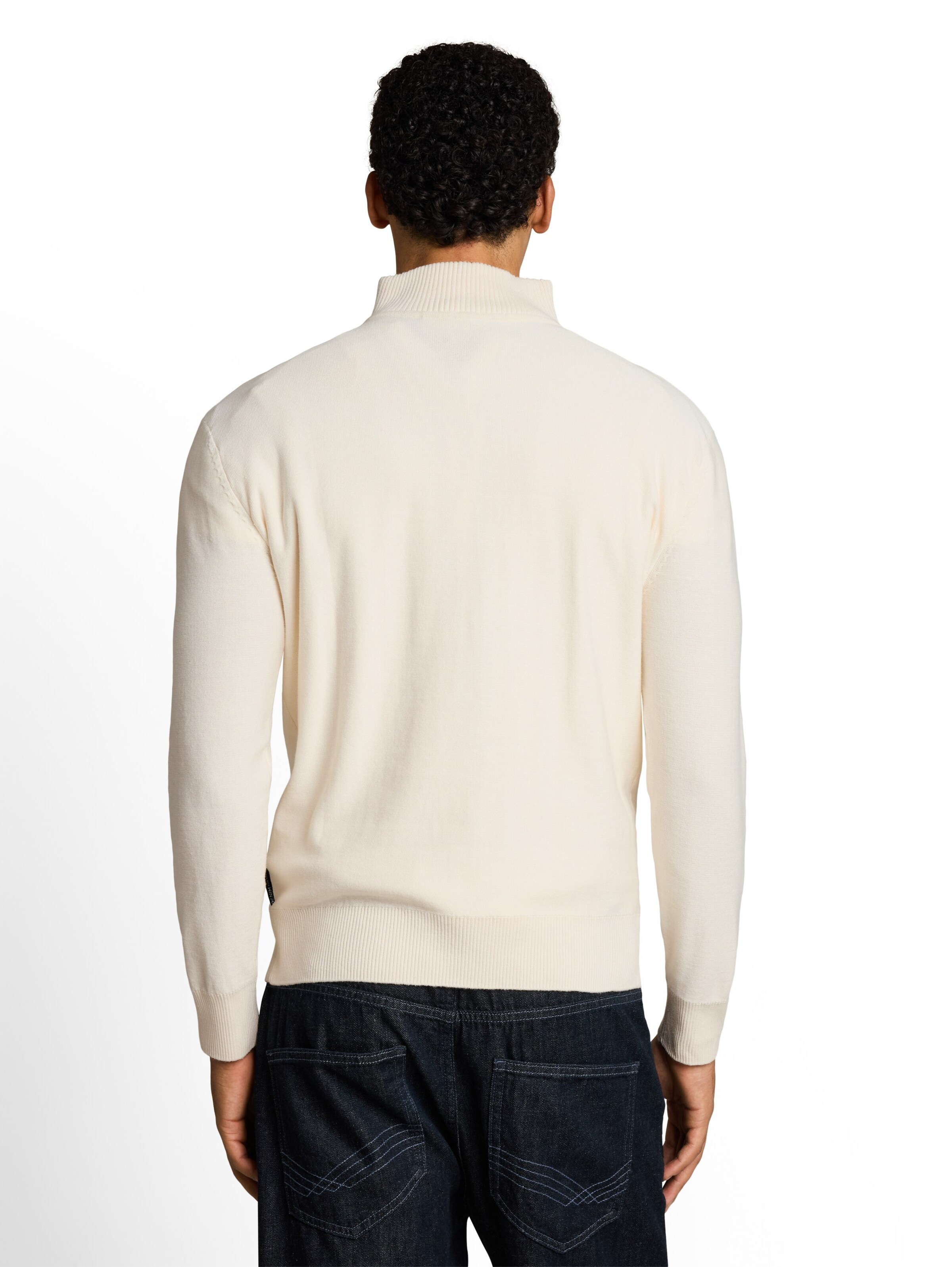 TOM TAILOR DENIM Pullover in Weiß