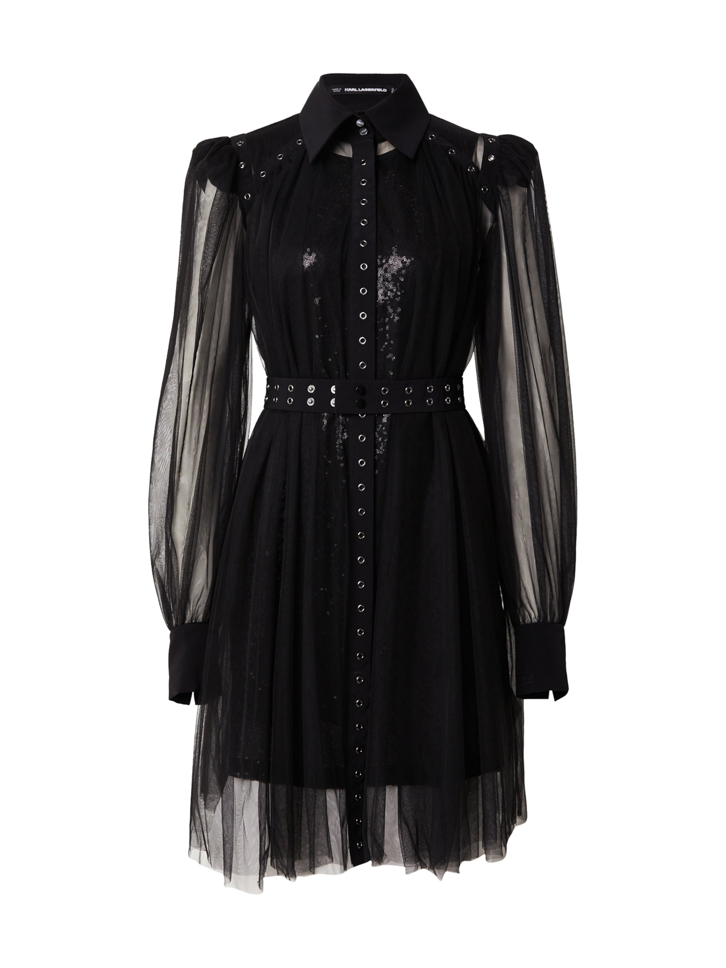 Karl Lagerfeld Рокля за коктейл в черно: отпред