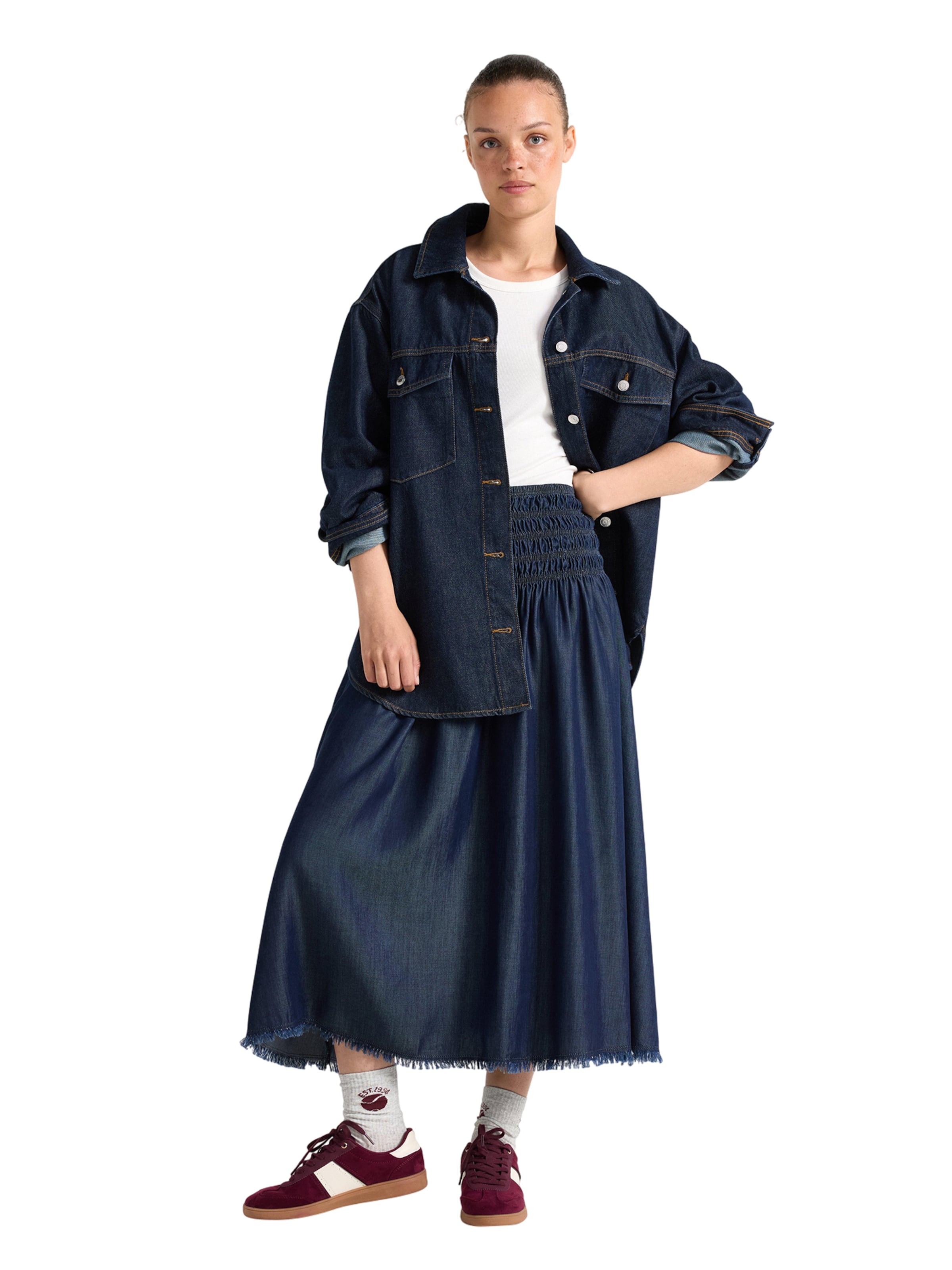 Jupe 'Loana' Lindex en bleu : devant