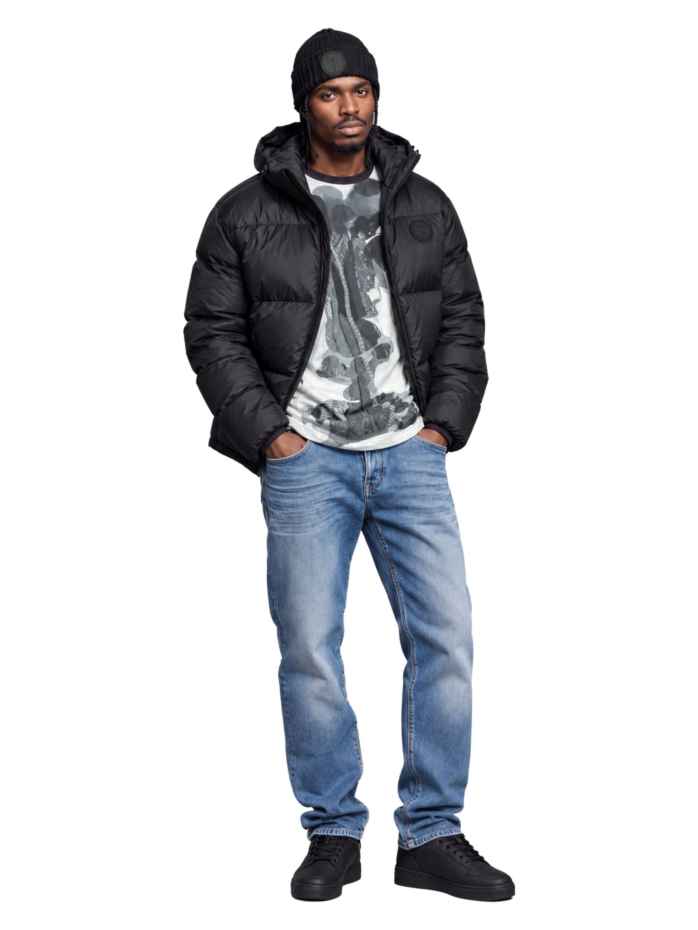 Carlo Colucci Winterjacke 'Furnari' in Schwarz