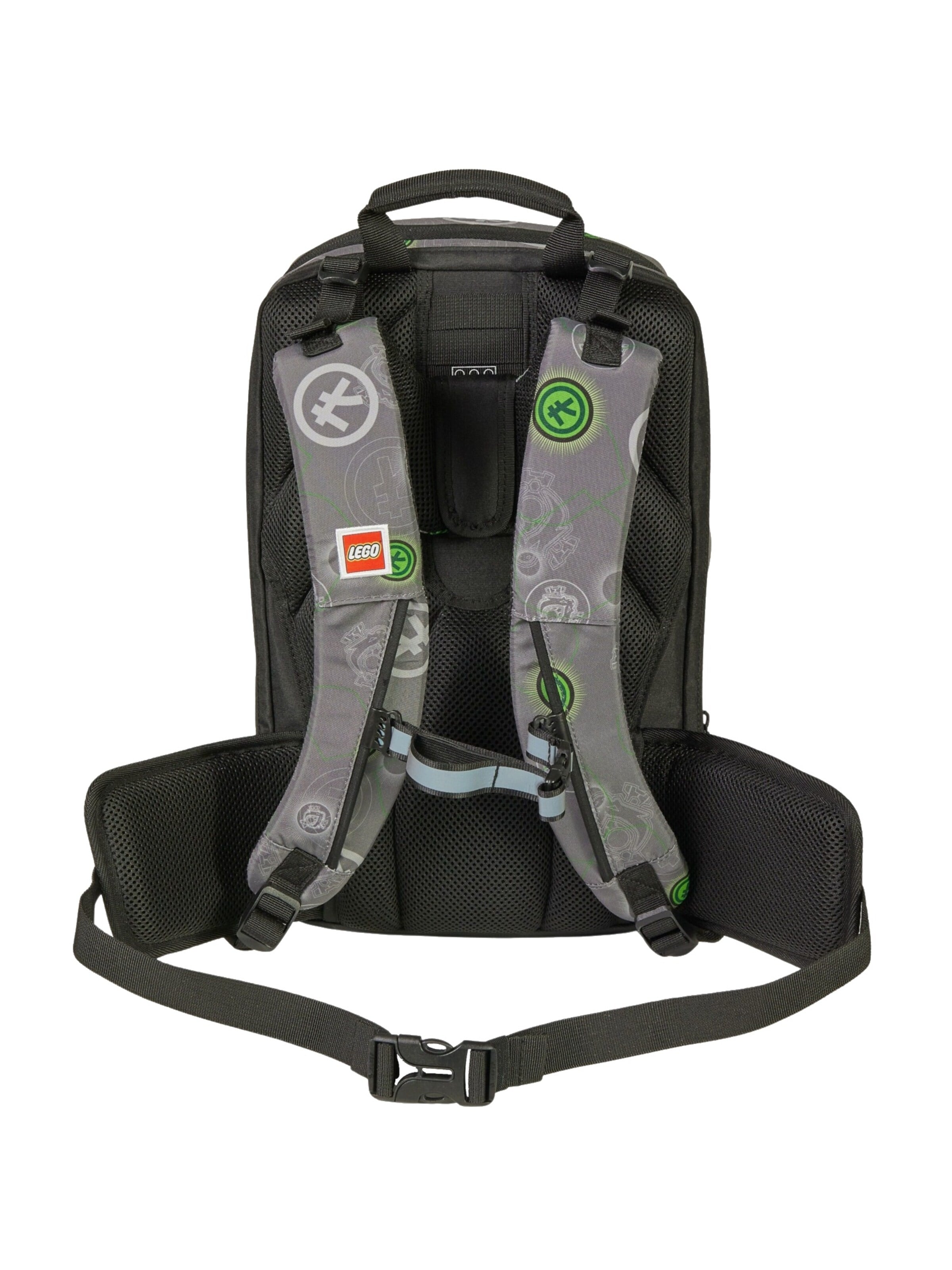 LEGO Rugzak 'LEGO Bricks Petersen School Backpack' in Grijs