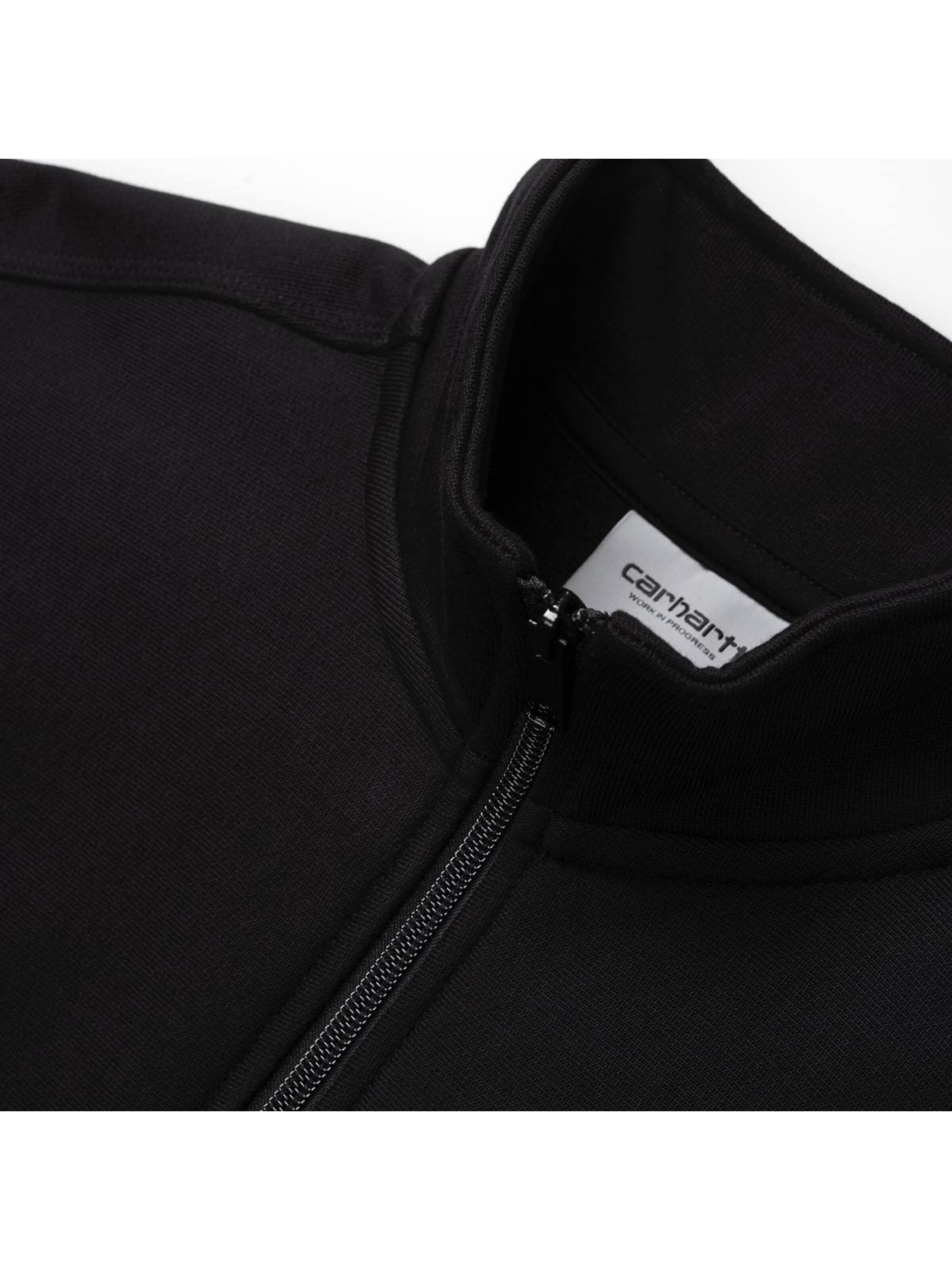 Carhartt WIP Pullover 'Half Zip American Script'‌ in Schwarz