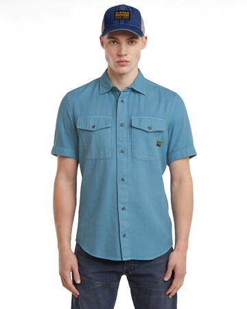 G-STAR Slim fit Overhemd in Blauw: voorkant