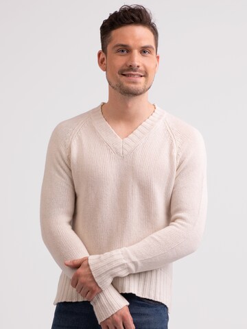 Pull-over CASH-MERE.CH en beige : devant