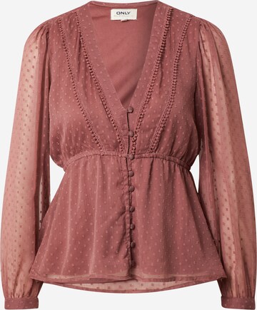 ONLY - Blusa 'Bettina' em rosa: frente