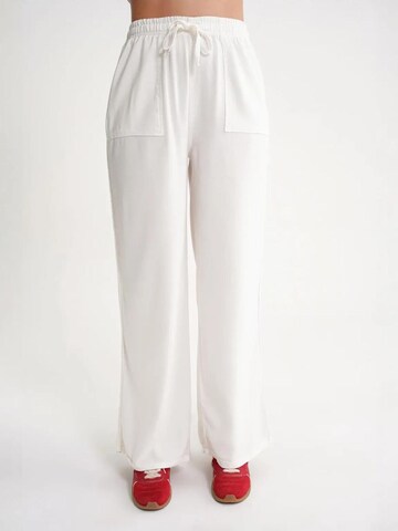 Wide Leg Pantalon MixRay en blanc