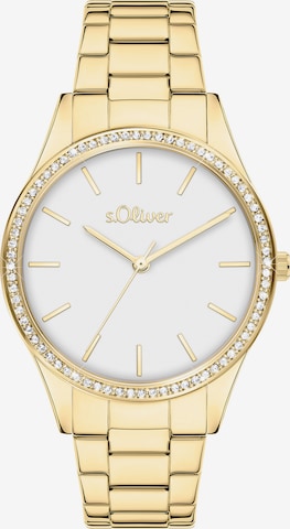 s.Oliver Analog Watch in Gold: front