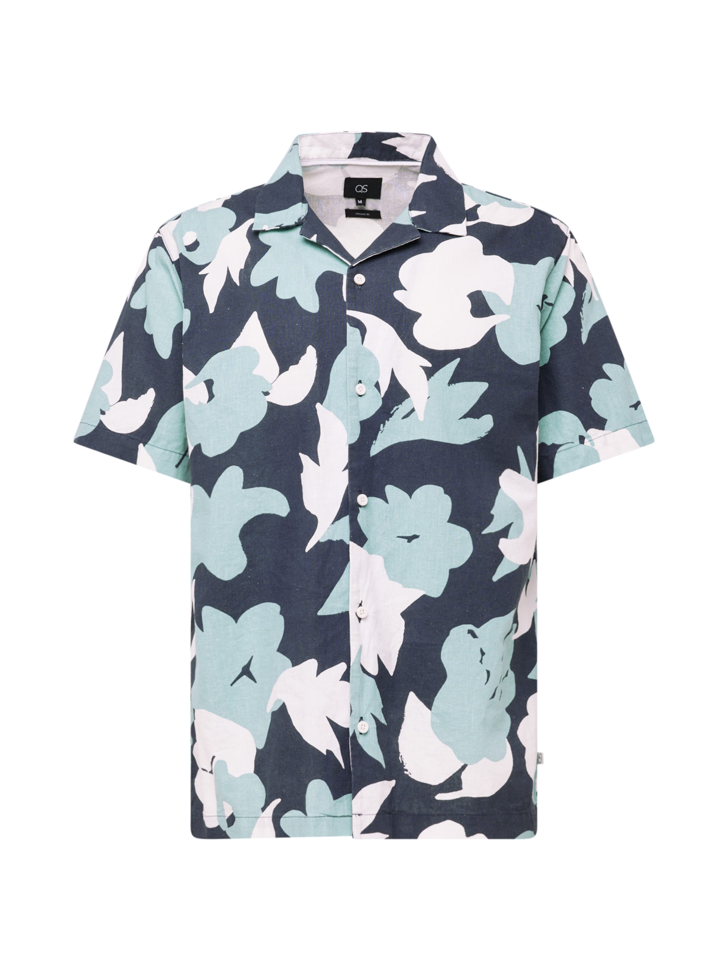 QS Comfort fit Overhemd in Blauw: voorkant