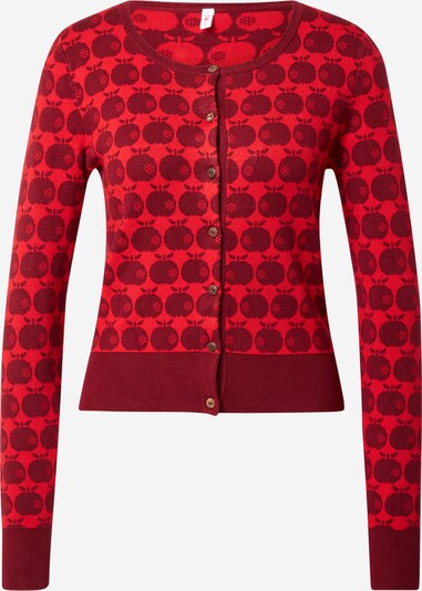 Blutsgeschwister Strickjacke in rot / dunkelrot, Produktansicht
