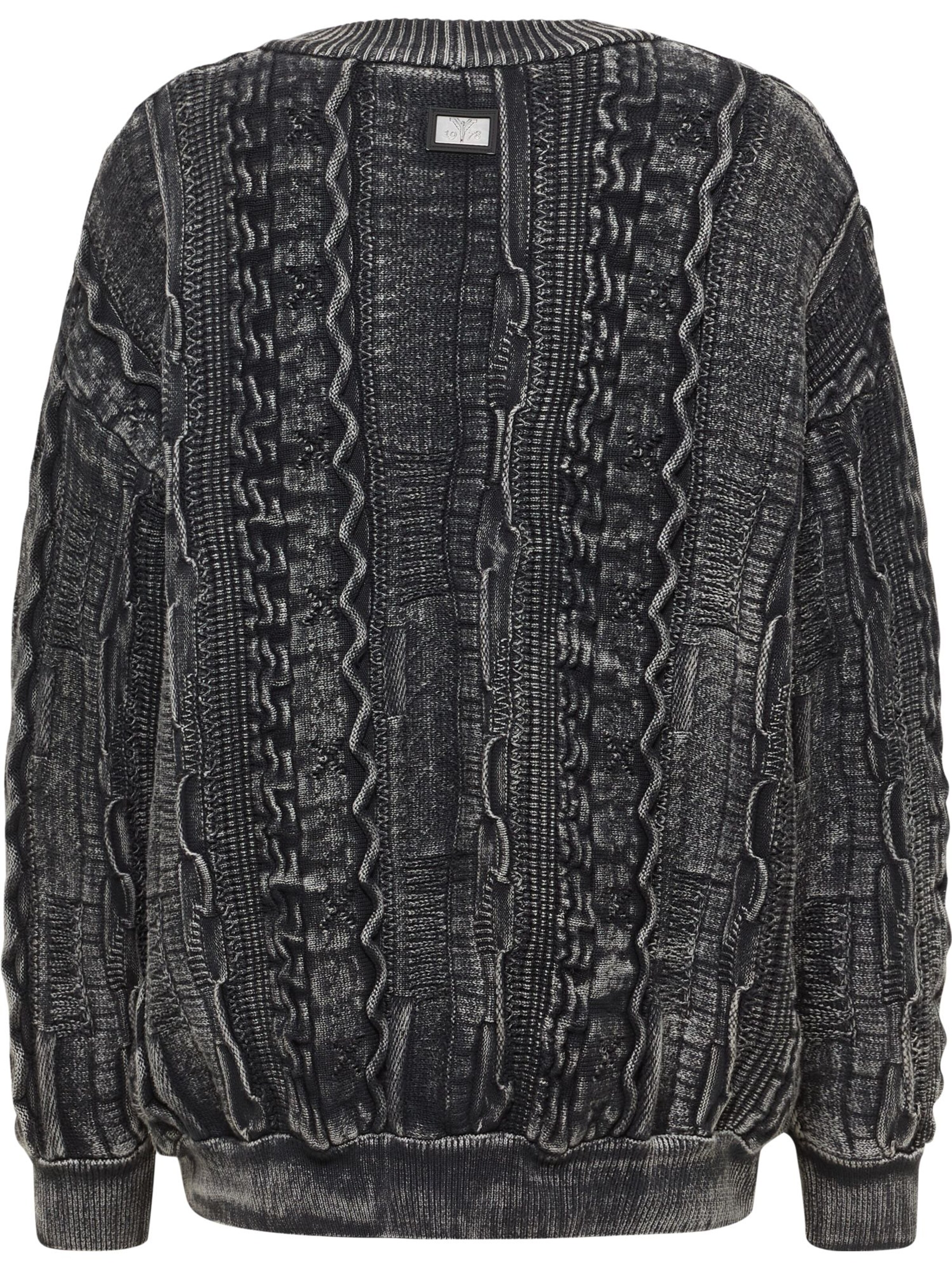 Carlo Colucci Knit cardigan 'Fant' in Black