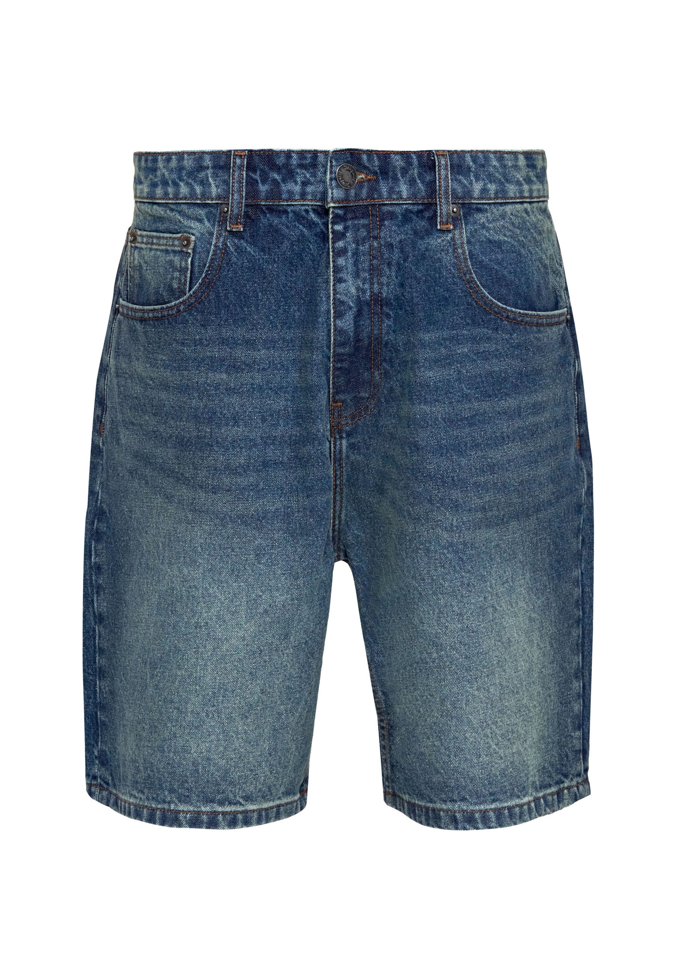 Dropsize Baggy Shorts in Blau: Vorderseite