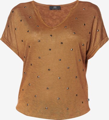 Le Temps Des Cerises Shirt 'BOTA' in Brown: front