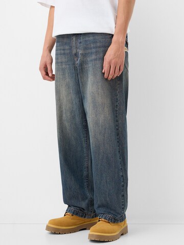 Bershka Loosefit Farmer - kék: elől