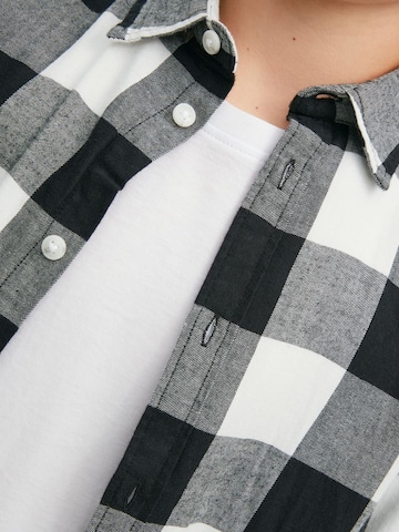 Jack & Jones Junior Regular Fit Paita 'Gingham' värissä valkoinen