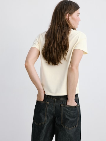 MANGO Shirt 'FLOWI' in Yellow