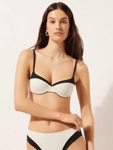 CALZEDONIA Push-up Bikinitop 'Double Bikini' in Weiß