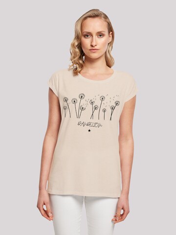 T-shirt 'Dandelion Blume' F4NT4STIC en beige : devant
