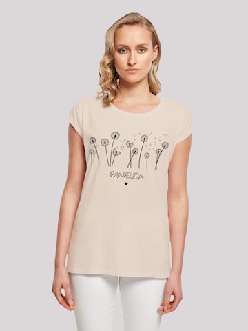 F4NT4STIC Shirt 'Dandelion Blume' in Beige: voorkant