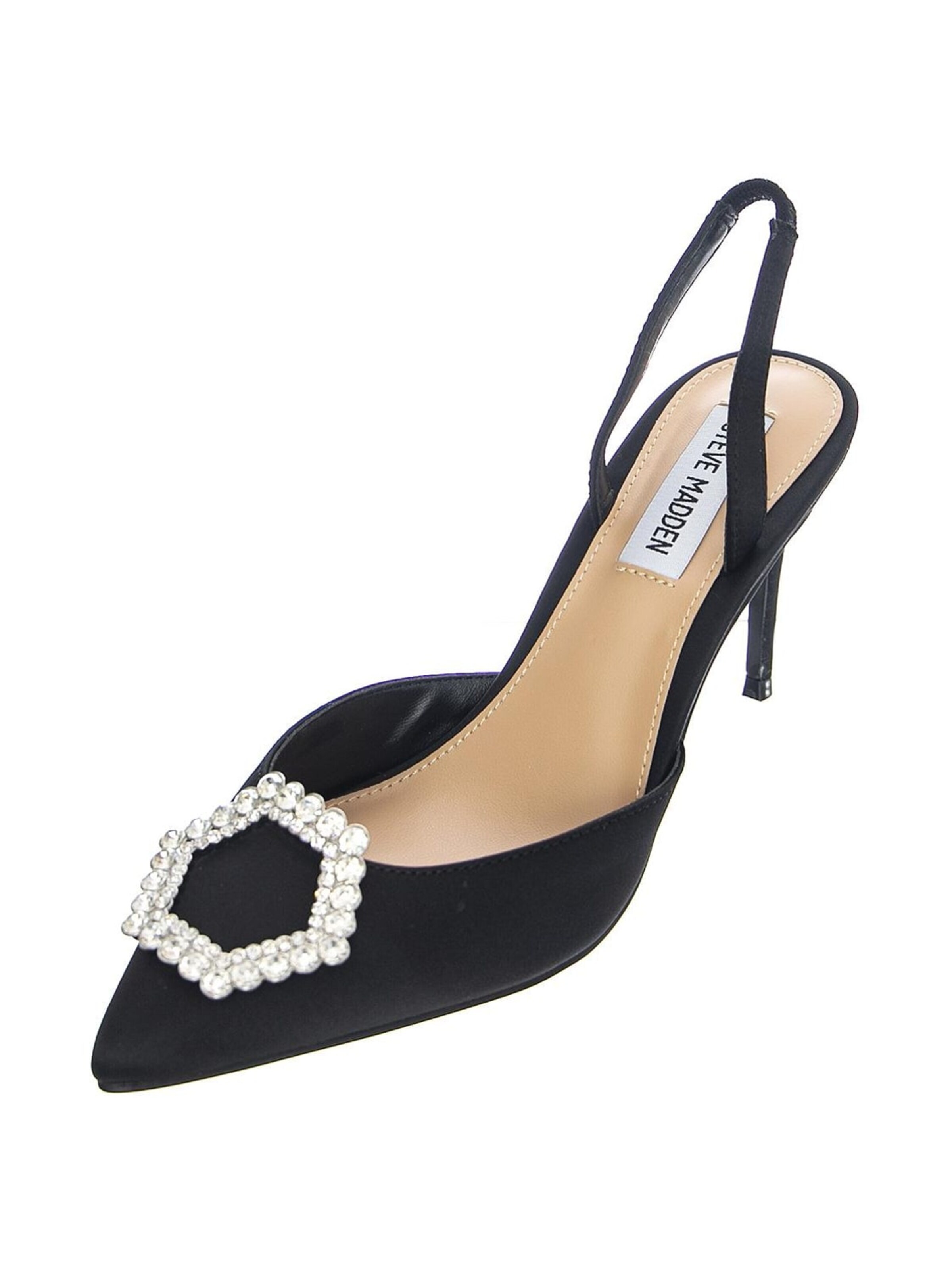 Escarpins 'LUCENT BLACK SATIN' STEVE MADDEN en noir : devant